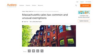 Massachusetts Sales Tax: Common and Unusual Exemptions - Avalara