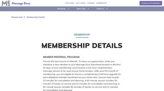Massage Envy Membership Details for New Members