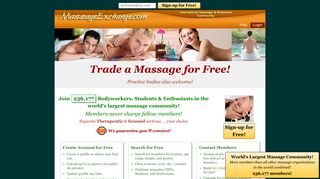 Free Massage : Therapeutic Massage : Sensual Massage