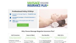 Why Choose Massage Magazine Insurance Plus?