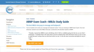 ABMP Exam Coach - The best MBLEx study guide in massage