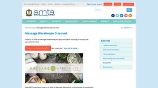 Massage Warehouse Discount | AMTA Member Benefit — American ...