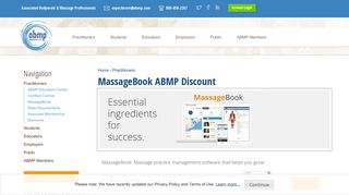 ABMP Enhanced MassageBook Account