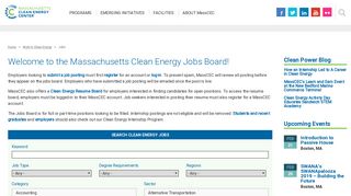 Clean Energy Jobs Board - | MassCEC