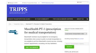 MassHealth PT-1 (prescription for medical transportation) – TRIPPS of ...