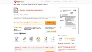 Pt 1 Printable - Fill Online, Printable, Fillable, Blank | PDFfiller