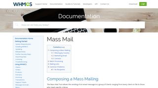 Mass Mail - WHMCS Documentation