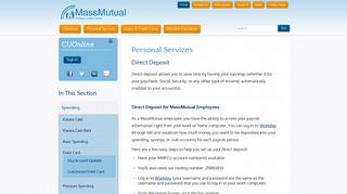 MassMutual Federal Credit Union - Personal Services - Spending ...