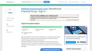 Access fieldnet.massmutual.com. MassMutual Financial Group - Sign In