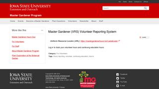 Master Gardener (VRS) Volunteer Reporting System | Master ...