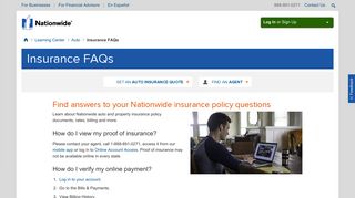 Insurance FAQ - Nationwide