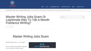 Master Writing Jobs A Scam? Can Beginner Make 10K A Month