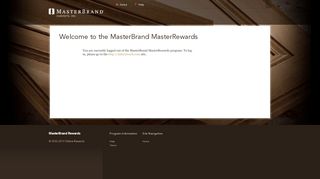 MasterBrand Rewards- Welcome