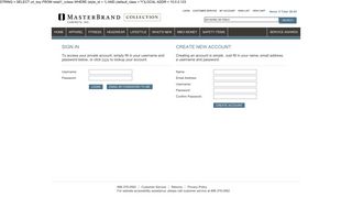 MasterBrand Collection: Login