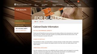 Information for Cabinet Dealers - MasterBrand - MasterBrand Cabinets