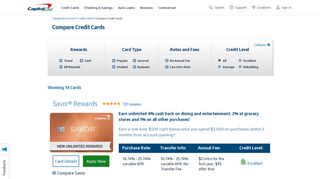 Compare Credit Cards & Apply Online | Capital One