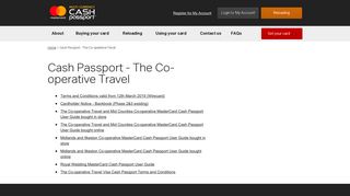 The Co-operative Travel - Important Information | MasterCard