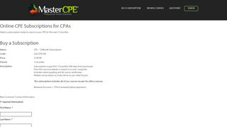 Buy a Subscription - MasterCPE - Online CPE courses and ...