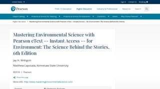 Mastering Environmental Science with Pearson eText -- Instant Access ...