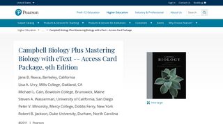 Campbell Biology Plus Mastering Biology with eText ... - Pearson