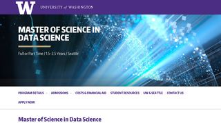 UW Data Science Master's Program - Seattle