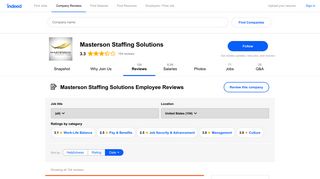 Working at Masterson Staffing Solutions: 153 Reviews | Indeed.com