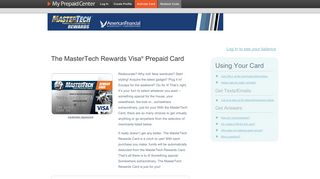 The MasterTech Rewards Visa ® Prepaid Card - MyPrepaidCenter.com