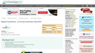 MasterTrust Review|Brokerage Charges|Compare|Account Opening ...