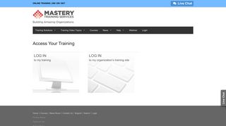 Login - Mastery Training Services