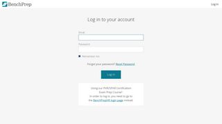 Log in to your account - BenchPrep
