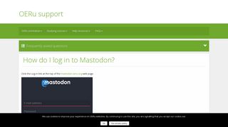 How do I log in to Mastodon? | - OERu Courses