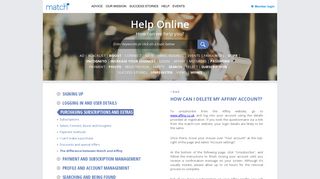 How can I delete my Affiny account? - Help Online | How ... - Match.com