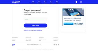 Match® | Forgot Password | The Leading Online Dating Site for ...
