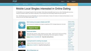 Mobile Online dating chat, Mobile match, Mobile Singles ... - POF.com