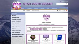Referee Information - Utah Youth Soccer