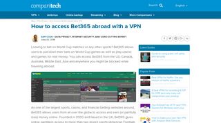 How to Access Bet365 Abroad with a VPN and Login from any Country