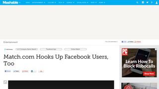 Match.com Hooks Up Facebook Users, Too - Mashable