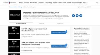 Matches Fashion Discount Codes, Coupons & Deals - January 2019