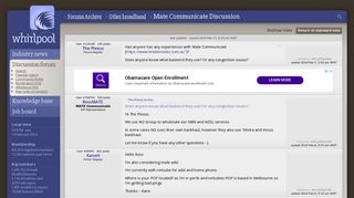 Mate Communicate Discussion - Other broadband - Whirlpool Forums