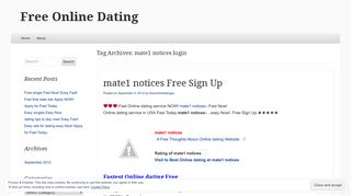 mate1 notices login | Free Online Dating