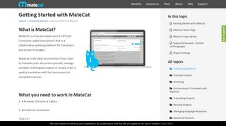 Getting Started with MateCat – Matecat