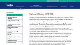 Diploma of Nursing - Mater Education