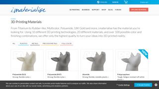 3D Printing Materials | High Quality Materials | i.materialise
