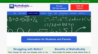 Student & Parents - MathsBuddy