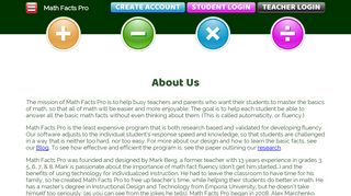 About Us | Math Facts Pro