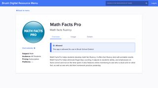 Math Facts Pro Math facts fluency Math - Clever
