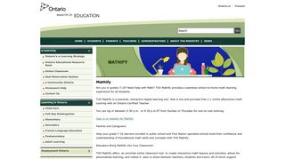 Homework Help - Ministry of Education