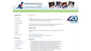 Math Kangaroo in USA - Registration