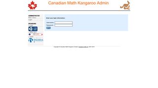 Login - Canadian Math Kangaroo Contest