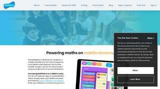 Mathletics for tablet devices